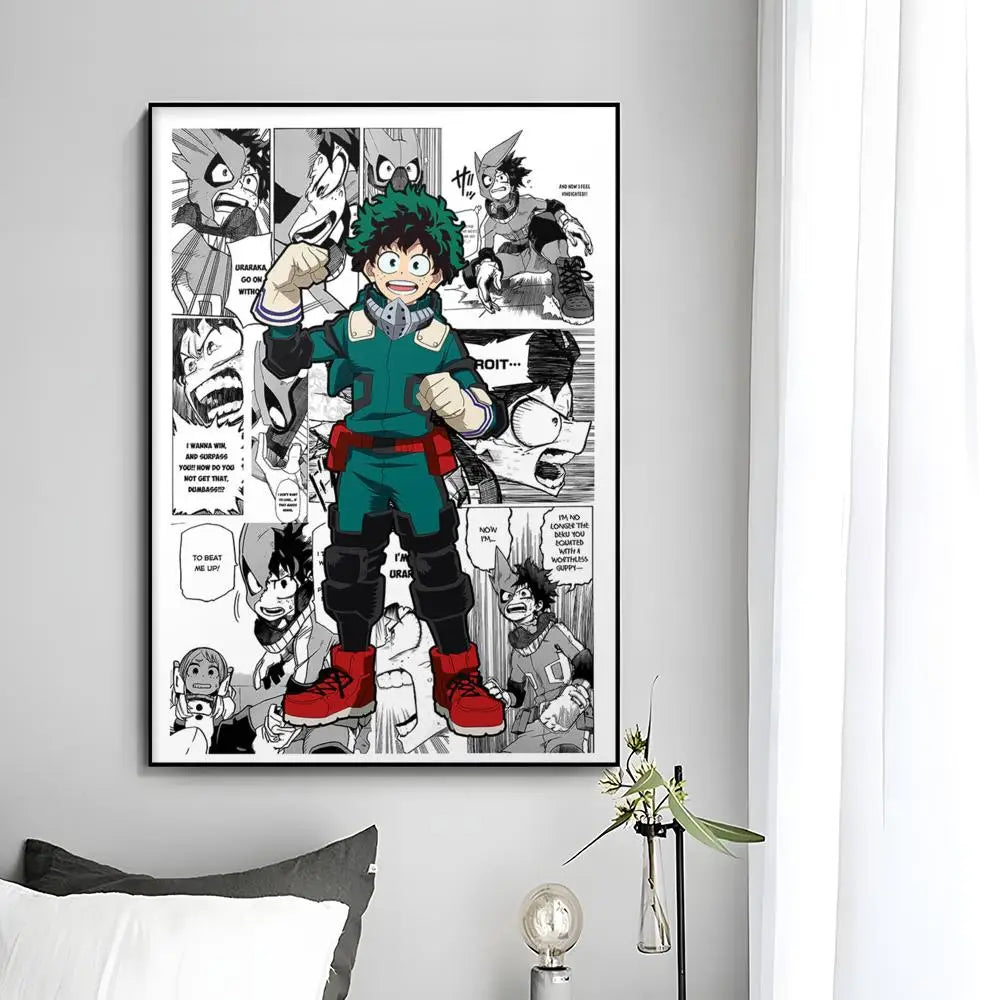 M-My Hero Academia Anime Poster Wall Art Print Poster Decorative Mural Home Decor Gift Unframed