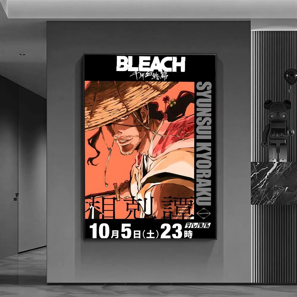 b-BLEACHs classic comics hot Poster Versatile HD Waterproof Wall Art Self-Adhesive Decor for Any Space Ideal Gift