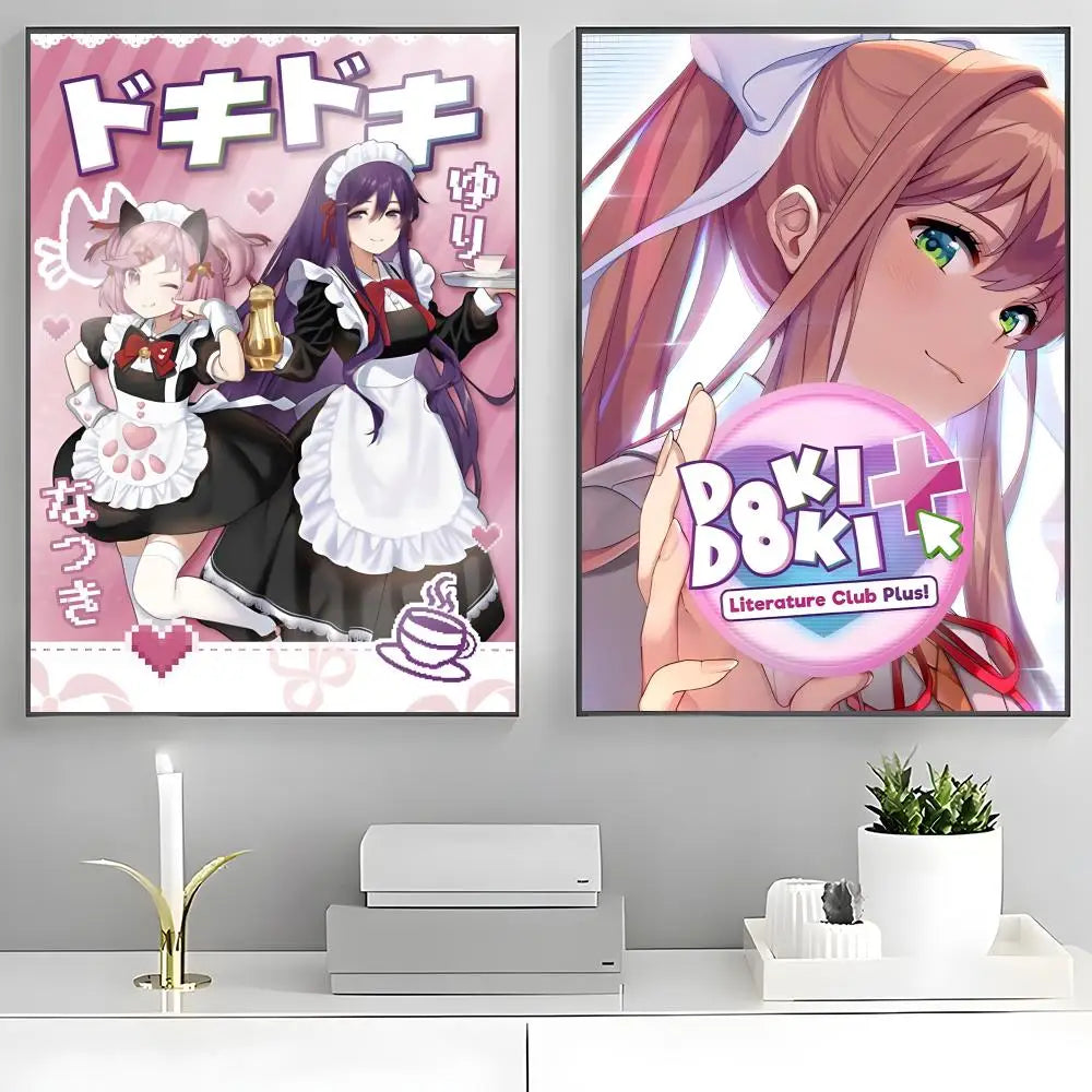 Manga Doki Literature Club Poster High-definition posters, wall art for living room and home decor.