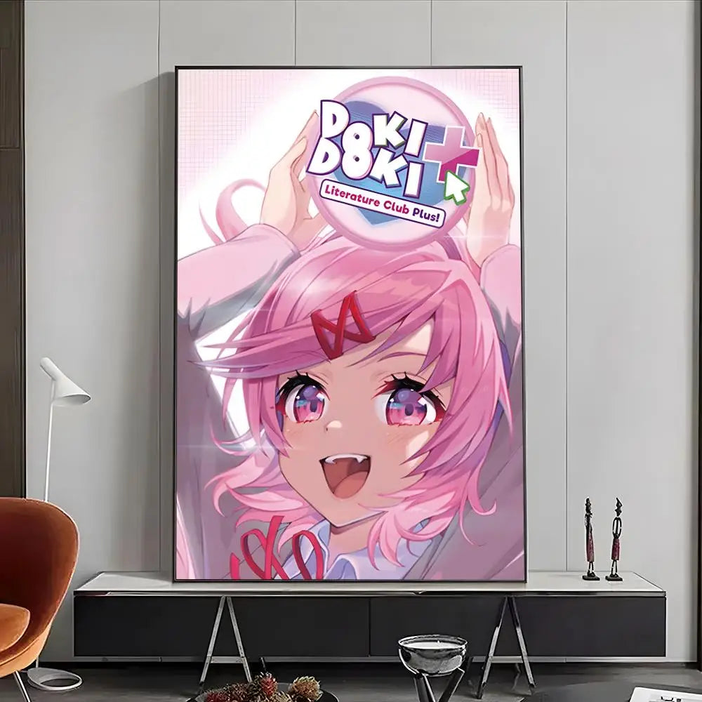 Manga Doki Literature Club Poster High-definition posters, wall art for living room and home decor.