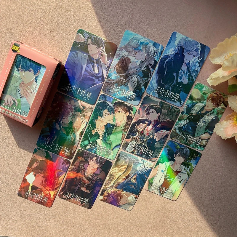 Love and Deepspace 55PCS/Set Decor Starlight Laser Lomo Card Photo HD Double-sided Album Photo Card For Fans Collection Postcard