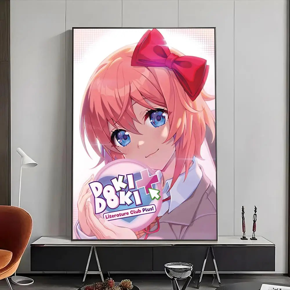 Manga Doki Literature Club Poster High-definition posters, wall art for living room and home decor.
