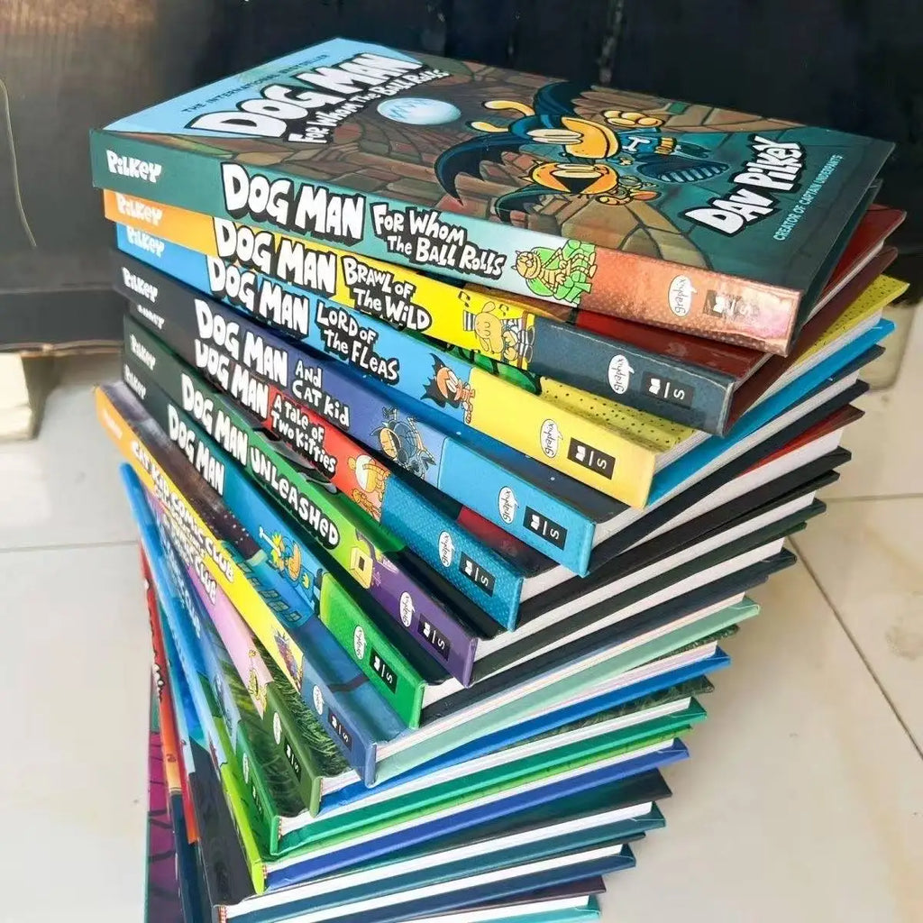NEW Random 4 Books The Adventures of Dog Man The Epic Collection English Kids Child Hilarious Humor Novel Manga Comic Books