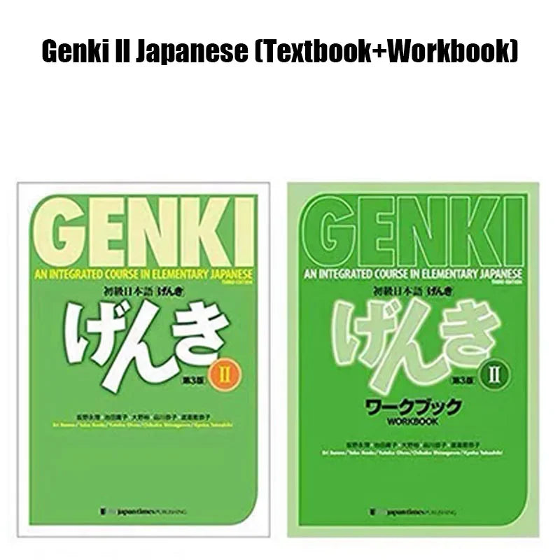 5 Books/set GENKI Third Edition Textbook+Workbook+Answer Key An Integrated Course in Elementary Japanese I II  Libros Book